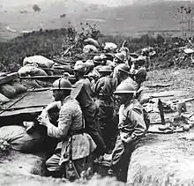 Rebel soldiers entrenched in the outskirts of Amparo