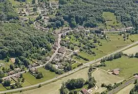 An aerial view of Comberjon