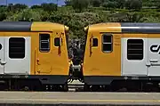 Modern train carriages in Régua Station