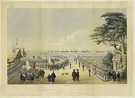 "Commodore Matthew C. Perry's visit of Kanagawa"