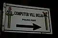 Computer Village Police post sign