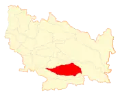 Map of the commune of El Carmen in the Ñuble Region