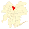 Map of Recoleta commune within Greater Santiago