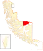 Location of the San Gregorio commune in Magallanes Region