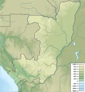 Map showing the location of Lac Télé Community Reserve