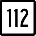 Route 112 marker