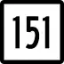 Route 151 marker