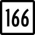 Route 166 marker