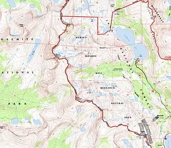 Topographic map – emphasizes contours – suitable for land navigation.