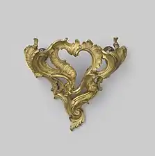 Gilt and hammered bronze corbel of a clock by Jean Joseph de Saint-Germain and J. Boullé (c. 1745–1749)