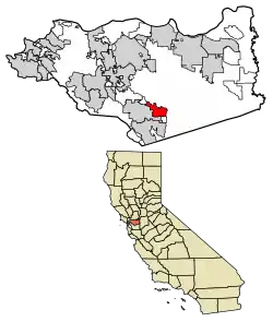 Location of Blackhawk in Contra Costa County, California