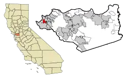 Location in Contra Costa County and the state of California