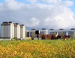 Buildings at the boundary between Pinhais and Curitiba