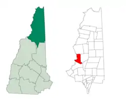 Location in Coös County, New Hampshire