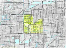 U.S. Census Bureau map showing CDP boundaries