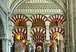 Example of the arches of the former mosque incorporated into the sides of the transept