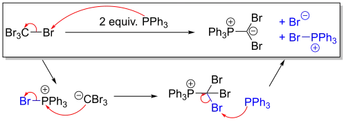 Step 1 of the Corey-Fuchs reaction, generating the active ylide