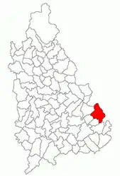 Location in Dâmbovița County