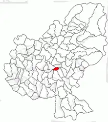 Location in Mureș County