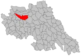 Location in Iași County