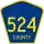 County Route 524 marker