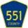 County Route 551 marker