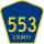 County Route 553 marker