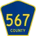 County Route 567 marker