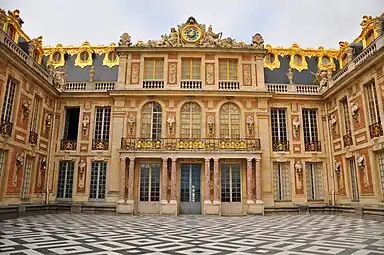 Marble Court of the Palace of Versailles, Versailles, France, by Louis Le Vau and Jules Hardouin-Mansart, c. 1660 - 1715