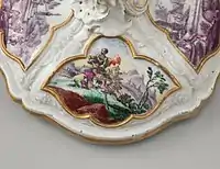 Detail of cover for bowl, c. 1765, hard-paste