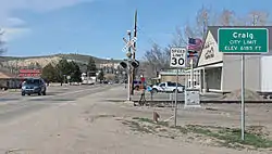 Entering Craig from the south on South Ranney Street.