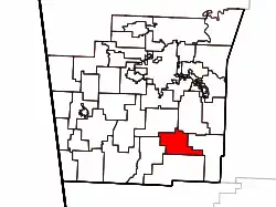 Location of Crawford Township in Washington County