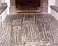 Normandy, Tombstones in the St Germain church, Flamanville, Middle Ages