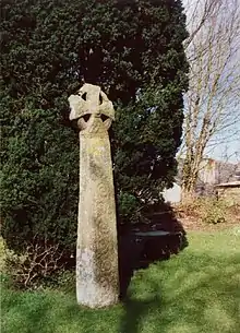 Cross in the churchyard about 5m west of tower of Church of St Nivet