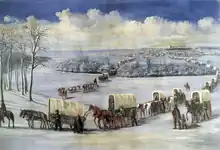 Image 23Mormon pioneers crossing the Mississippi on the ice (from Mormons)