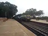 Crossing trains in Sivaganga