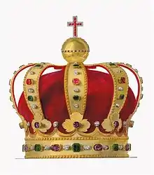 The lost crown of King George XII, painted by Fedor Solntsev from the Kremlin Museum