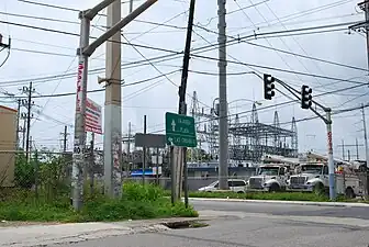 PR-195 and PR-987 intersection in Fajardo barrio-pueblo and electric substation in Quebrada Vueltas