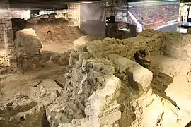 Vestiges of Gallo-Roman baths under the parvis(4th c.)