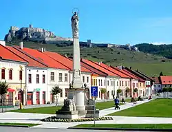 View of Spišské Podhradie and Spiš Castle in the background