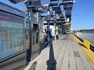 The platform at Culver City station