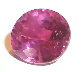 A cut pink ruby