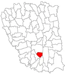 Location in Galați County