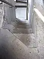 Weathered staircase in the Castelvecchio Museum — Verona, Italy