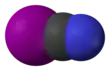 Spacefill model of cyanogen iodide