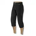 Loose-fit, black, bike Capris.