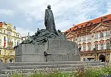 Image 5Monument to Master Jan Hus, a religious reformer and philosopher in Prague (from History of the Czech lands)