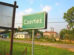 Czerteż road sign