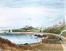 From the Martello Tower at Seapoint, looking towards Kingstown, 1834