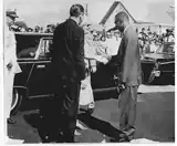 DC Mathew receives Dutch Queen Juliana October 1955